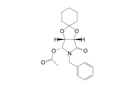 (+-)-N-Benzyl-(3S,4R,5R)-3,4-(cyclohexylidenedioxy)-5-acetoxy-2-pyrrolidinone