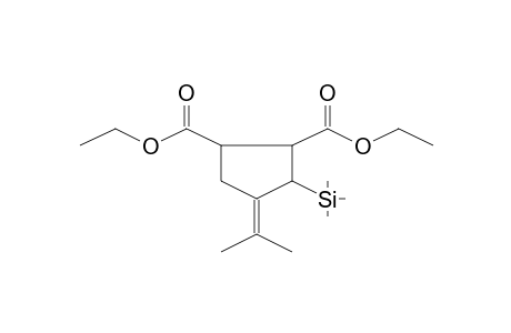 Cyclopentane-1R,2-(E)-dicarboxylic acid, 4-isopropylidene-(E)-3-trimethylsilyl-, diethyl ester