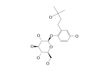 1-O-BETA-GLUCOPYRANOSYL-4-HYDROXY-2-(3'-HYDROXY-3'-METHYLBUTYL)-BENZENE
