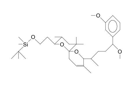 tert-Butyl-(2-(8-(4-methoxy-4-(3-anisyl)-1-methyl-butyl)-3,5,5,9-tetramethyl-1,7-dioxa-spiro(5.5)undec-9-en-2-yl)-ethoxy)-D