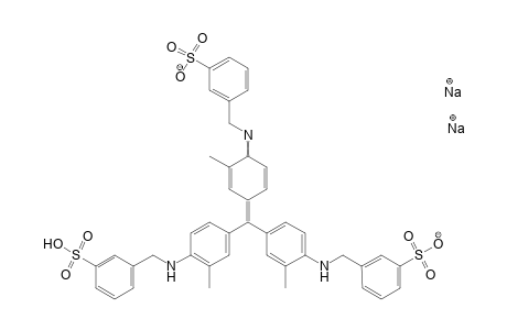 Benzenesulfonic acid, 3-[[[4-[bis[3-methyl-4-[[(3-sulfophenyl)methyl]amino]phenyl]methylene]-2-methyl-2,5-cyclohexadien-1-ylidene]amino]methyl]-, disodium salt