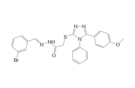 acetic acid, [[5-(4-methoxyphenyl)-4-phenyl-4H-1,2,4-triazol-3-yl]thio]-, 2-[(E)-(3-bromophenyl)methylidene]hydrazide