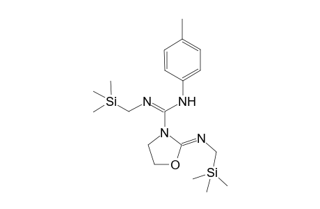 2-[(Trimethylsilyl)methyl]-1-{3'-[2"-(trimethylsilyl)methyl]imino]oxazolidinyl}-3-(p-tolyl)guanidine
