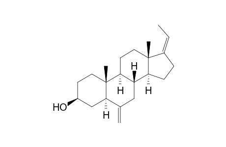 17-(Z)-Ethylidene-3.beta.-hydroxy-6-methylene-5.alpha.-androstane