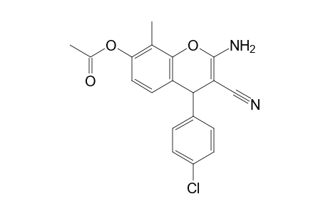 7-Acetyloxy-2-amino-8-methyl-4-(4-chlorophenyl)-4H-chromene-3-carbonitrile