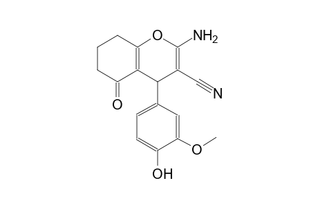 4H-1-benzopyran-3-carbonitrile, 2-amino-5,6,7,8-tetrahydro-4-(4-hydroxy-3-methoxyphenyl)-5-oxo-