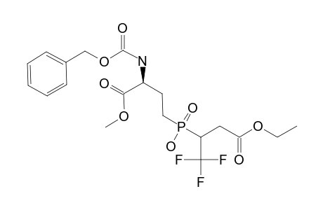 ETHYL_(3-S)-3-[((3-(N-BENZYLOXYCARBONYL)-AMINO-3-METHOXYCARBONYL)-PROPYL)-(HYDROXY)-PHOSPHINYL]-3-TRIFLUOROMETHYLPROPANOATE