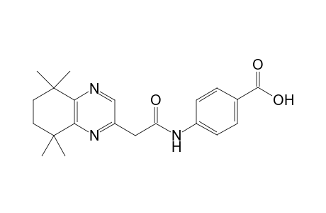 4-[(5,6,7,8-tetrahydro-5,5,8,8-tetramethyl-2-quinoxalinyl)methylcarboxamido]benzoic acid