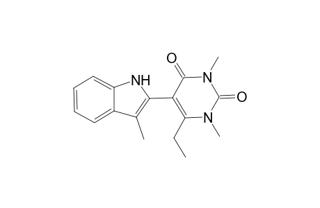 2,4(1H,3H)-Pyrimidinedione, 6-ethyl-1,3-dimethyl-5-(3-methyl-1H-indol-2-yl)-