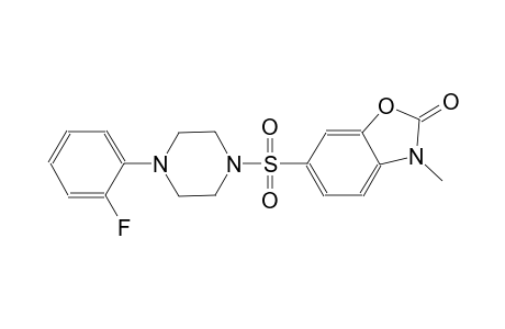 6-{[4-(2-fluorophenyl)-1-piperazinyl]sulfonyl}-3-methyl-1,3-benzoxazol-2(3H)-one
