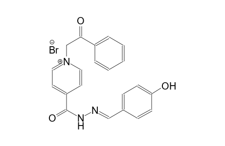 4-{[(2E)-2-(4-hydroxybenzylidene)hydrazino]carbonyl}-1-(2-oxo-2-phenylethyl)pyridinium bromide