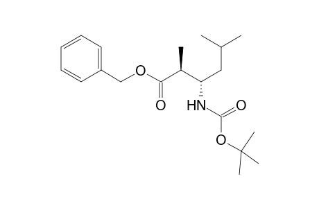 Benzyl (2S,3S)-3-(t-butoxy)carbonyl]amino-2,5-dimethylhexanoate