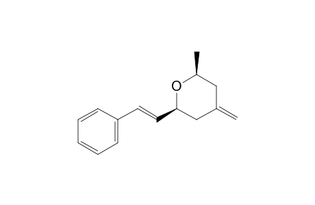 4-Methylene-6-(cis-phenylethenyl)-2-methyltetrahydropyran