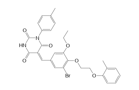 (5Z)-5-[3-bromo-5-ethoxy-4-[2-(2-methylphenoxy)ethoxy]benzylidene]-1-(p-tolyl)barbituric acid