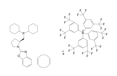 [(eta4-Cyclooctadiene)-((S)-2-{2-[(dicyclohexylphosphino)methyl]pyrrolidin-1-yl}benzo[d]oxazole)iridium(I)] Tetrakis[3,5-bis(trifluoromethyl)phenyl]borate