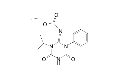 Ethyl(hexahydro-1-isopropyl-4,6-dioxo-3-phenyl-1,3,5-triazin-2-ylidene)carbamate