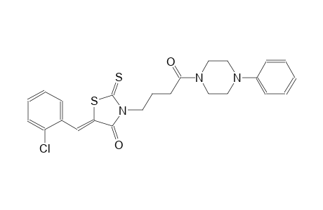 (5Z)-5-(2-chlorobenzylidene)-3-[4-oxo-4-(4-phenyl-1-piperazinyl)butyl]-2-thioxo-1,3-thiazolidin-4-one