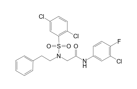 N-(3-chloro-4-fluoro-phenyl)-2-[(2,5-dichlorophenyl)sulfonyl-phenethyl-amino]acetamide