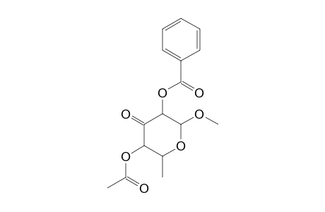Methyl-4-O-acetyl-2-O-benzoyl-6-deoxy.alpha.-L-arabino-hexopyranosid-3-ulose