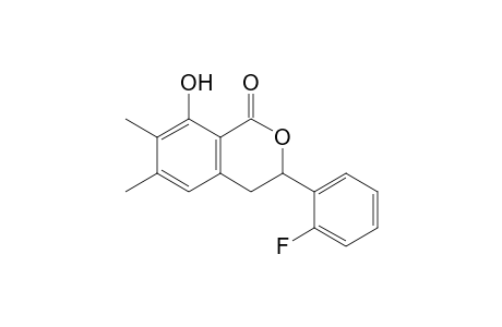 8-Hydroxy-6,7-dimethyl-3-(2-fluorophenyl)-3,4-dihydro-isochroman-1-one