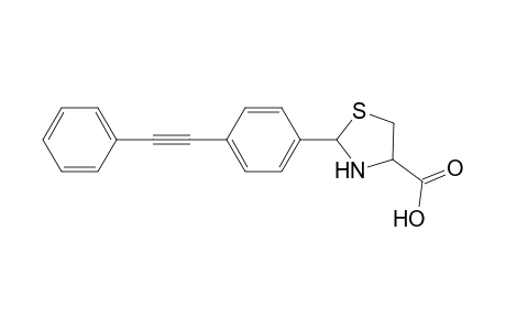 2-[4-(2-phenylethynyl)phenyl]-1,3-thiazolidine-4-carboxylic acid