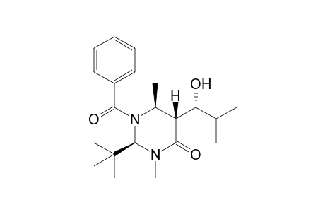 (2R,5R,6S)-1-Benzoyl-2-tert-butyl-3,6-dimethyl-5-[1'(R)-hydroxyisobutyl]tetrahydropyrimidin-4-one