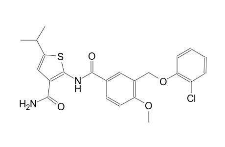 2-({3-[(2-chlorophenoxy)methyl]-4-methoxybenzoyl}amino)-5-isopropyl-3-thiophenecarboxamide
