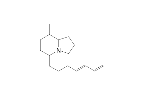 8-Methyl-5-(hepta-4',6'-dien-1'-yl)-indolizidine