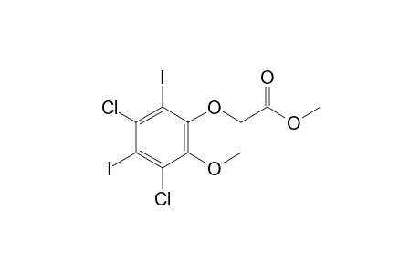 2-(3,5-dichloro-2,4-diiodo-6-methoxy-phenoxy)acetic acid methyl ester