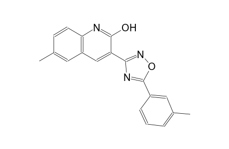 6-methyl-3-[5-(3-methylphenyl)-1,2,4-oxadiazol-3-yl]-2-quinolinol