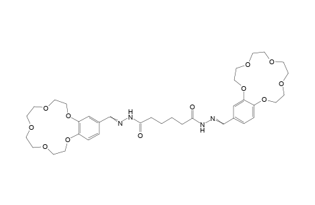 N,N'-bis(2,5,8,11,14-pentaoxabicyclo[13.4.0]nonadeca-1(15),16,18-trien-17-ylmethyleneamino)hexanediamide