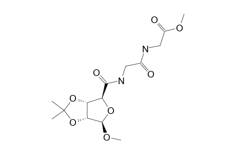 METHYL-2-(METHYL-2,3-O-ISOPROPYLIDEN-BETA-D-RIBO-1,4-FURANOSYL-CARBONYL)-(AMINOACETYL)-AMINOACETATE