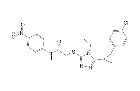 2-({5-[2-(4-chlorophenyl)cyclopropyl]-4-ethyl-4H-1,2,4-triazol-3-yl}sulfanyl)-N-(4-nitrophenyl)acetamide