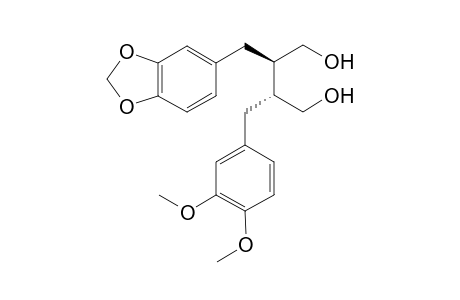 (-)-(2R,3R)-2-(3',4'-Methylenedioxybenzyl)-3-(3",4"-dimethoxybenzyl)butanediol