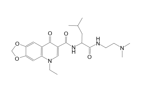 [1,3]dioxolo[4,5-g]quinoline-7-carboxamide, N-[(1S)-1-[[[2-(dimethylamino)ethyl]amino]carbonyl]-3-methylbutyl]-5-ethyl-5,8-dihydro-8-oxo-