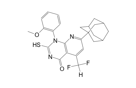 pyrido[2,3-d]pyrimidin-4(1H)-one, 5-(difluoromethyl)-2-mercapto-1-(2-methoxyphenyl)-7-tricyclo[3.3.1.1~3,7~]dec-1-yl-
