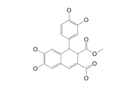 2,3-DICARBOXY-6,7-DIHYDROXY-1-(3',4'-DIHYDROXY)-PHENYL-1,2-DIHYDRO-NAPHTHALENE-10-METHYLESTER