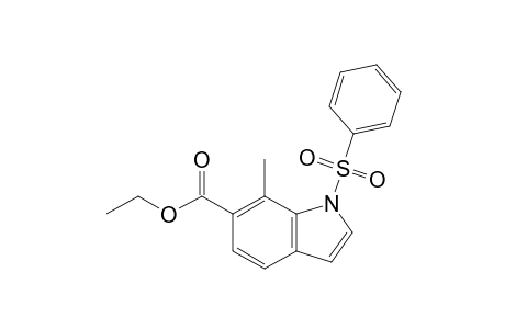 Ethyl 7-methyl-1-phenylsulfonylindole-6-carboxylate