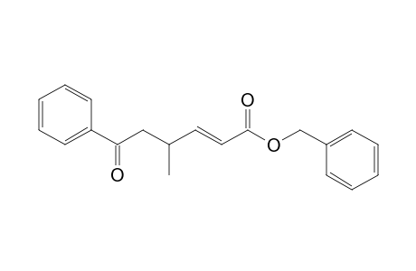 (E)-4-methyl-6-oxo-6-phenyl-2-hexenoic acid (phenylmethyl) ester