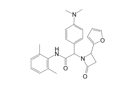 2-(4-Dimethylamino-phenyl)-N-(2,6-dimethyl-phenyl)-2-(2-furan-2-yl-4-oxo-azetidin-1-yl)-acetamide