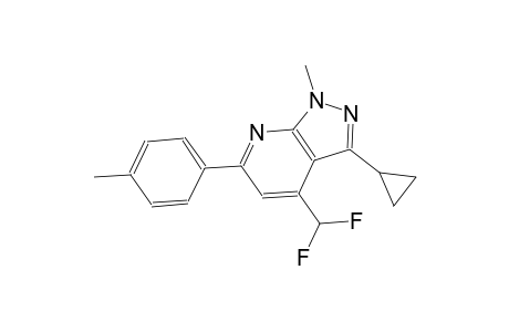 3-cyclopropyl-4-(difluoromethyl)-1-methyl-6-(4-methylphenyl)-1H-pyrazolo[3,4-b]pyridine