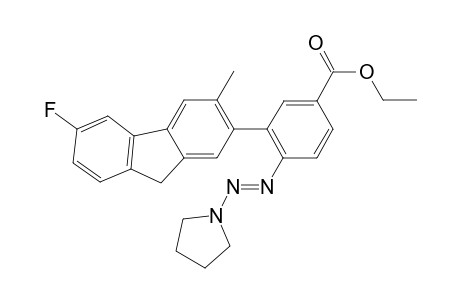 (E)-Ethyl 3-(6-fluoro-3-methyl-9H-fluoren-2-yl)-4-(pyrrolidin-1-yldiazenyl)benzoate