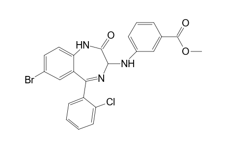 3-[7-Bromo-5-(2-chloro-phenyl)-2-oxo-2,3-dihydro-1H-benzo[e][1,4]diazepin-3-ylamino]-benzoic acid, methyl ester