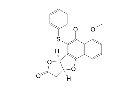 cis-5-Hydroxy-4-methoxy-6-phenylsulfanyl-6b,9a-dihydrofuro[3,2-b]naphtho[2,1-d]furan-8(9H)-one