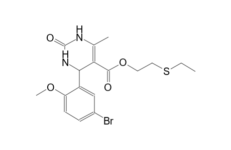 5-pyrimidinecarboxylic acid, 4-(5-bromo-2-methoxyphenyl)-1,2,3,4-tetrahydro-6-methyl-2-oxo-, 2-(ethylthio)ethyl ester