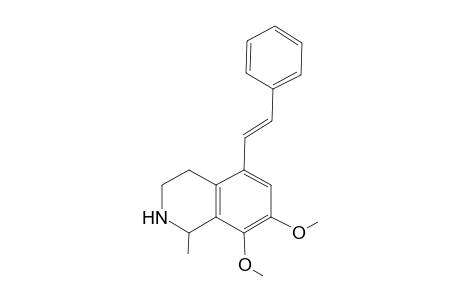 7,8-Dimethoxy-1-methyl-5-[(E)-2-phenyl-1-ethenyl]-1,2,3,4-tetrahydroisoquinoline