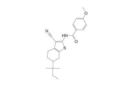 N-(3-cyano-6-tert-pentyl-4,5,6,7-tetrahydro-1-benzothien-2-yl)-4-methoxybenzamide