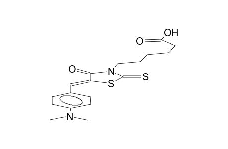 6Z-[5-(4-dimethylaminophenyl)methylidene-2-thioxo-4-oxo-1,3-thiazolidin-3-yl]hexanoic acid