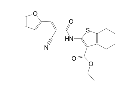 ethyl 2-{[(2E)-2-cyano-3-(2-furyl)-2-propenoyl]amino}-4,5,6,7-tetrahydro-1-benzothiophene-3-carboxylate