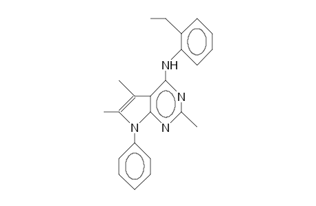 N-(2-Ethyl-phenyl)-7-phenyl-2,5,6-trimethyl-7H-pyrrolo(2,3-D)pyrimidin-4-amine